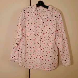 Loving 💕hearts button down shirt